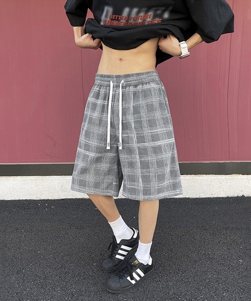 Ressaca（レサーカ）の「ルーズシルエットチェック柄ショートパンツ（その他パンツ・メンズ・ブラック/グレー・M/L/XL）」の16枚目の写真