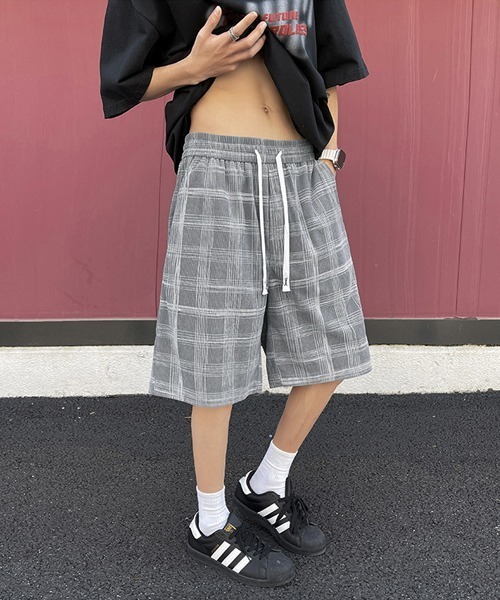 Ressaca（レサーカ）の「ルーズシルエットチェック柄ショートパンツ（その他パンツ・メンズ・ブラック/グレー・M/L/XL）」の18枚目の写真