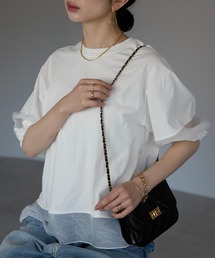 each（イーチ）の「オーガンジースリーブTシャツ（Tシャツ/カットソー）」