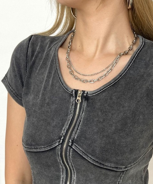 トップス non no sleeve hook tops Black – tanakadaisuke