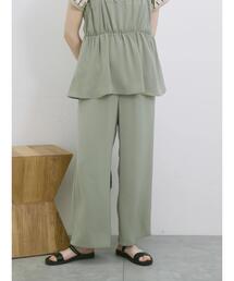 Samansa Mos2 blue | 【接触冷感】イージーパンツ(その他パンツ)