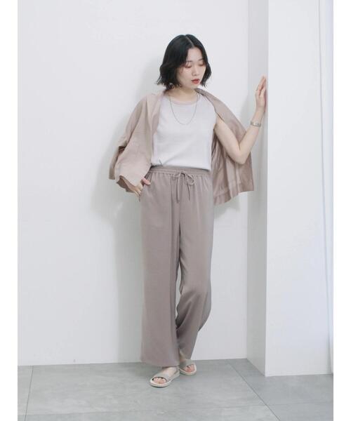 Samansa Mos2 blue(サマンサモスモスブルー)の「【接触冷感】イージーパンツ(その他パンツ・レディース・ベージュ/ブラック/カーキ/チャコールグレー・F)」の22枚目の写真