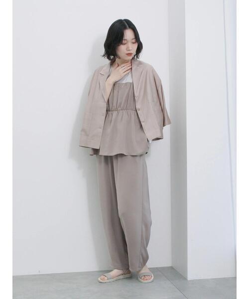 Samansa Mos2 blue(サマンサモスモスブルー)の「【接触冷感】イージーパンツ(その他パンツ・レディース・ベージュ/ブラック/カーキ/チャコールグレー・F)」の19枚目の写真