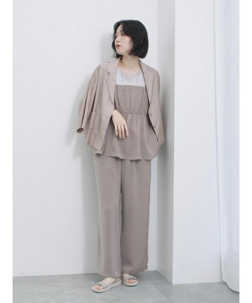 Samansa Mos2 blue(サマンサモスモスブルー)の「【接触冷感】イージーパンツ(その他パンツ・レディース・ベージュ/ブラック/カーキ/チャコールグレー・F)」の18枚目の写真