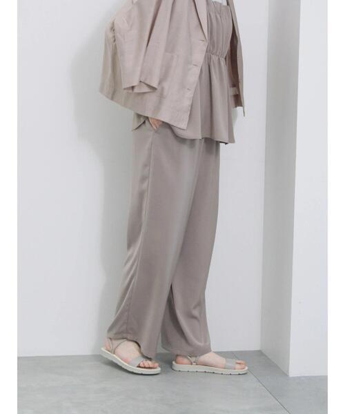 Samansa Mos2 blue(サマンサモスモスブルー)の「【接触冷感】イージーパンツ(その他パンツ・レディース・ベージュ/ブラック/カーキ/チャコールグレー・F)」の13枚目の写真