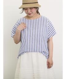 Samansa Mos2 | ◎綿麻柄アソートボートネックブラウス(シャツ/ブラウス)