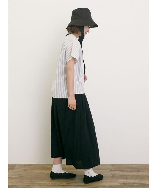 Samansa Mos2（サマンサ モスモス）の「◎綿麻柄アソートボートネックブラウス（シャツ/ブラウス・レディース・シルバーグレー/ネイビー/ベージュ/オフホワイト・F）」の15枚目の写真