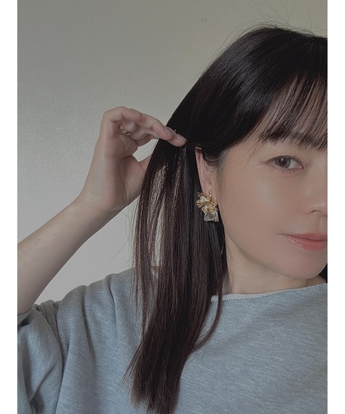 tone(トーン)の「【Agaro】No.456e フラワー 花 フェミニン (MA)(イヤリング・レディース・シルバー/その他・FREE)」の4枚目の写真