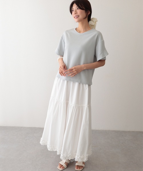 Lace Ladies（レースレディース）の「クルーネック デザイン スリーブ 半袖 トップス（シャツ/ブラウス・レディース・ネイビー/グレー/アイボリー/ブラック・FREE/S）」の18枚目の写真