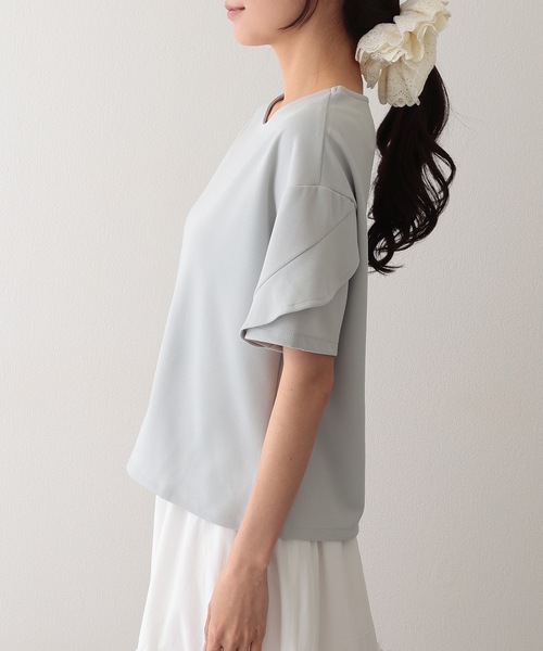 Lace Ladies（レースレディース）の「クルーネック デザイン スリーブ 半袖 トップス（シャツ/ブラウス・レディース・ネイビー/グレー/アイボリー/ブラック・FREE/S）」の20枚目の写真