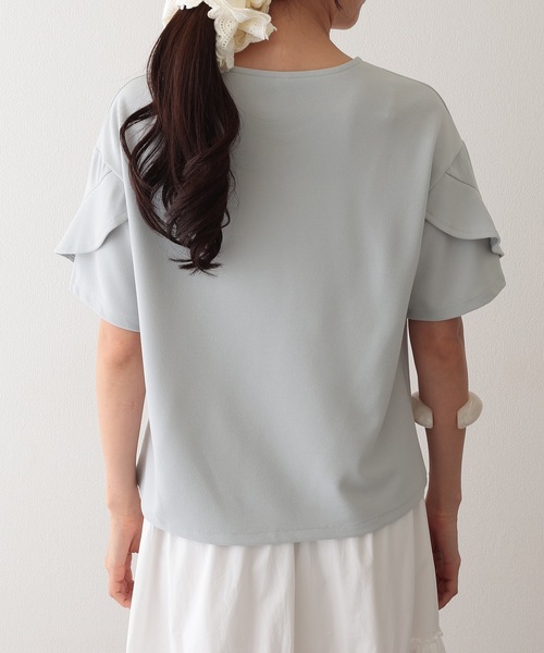 Lace Ladies（レースレディース）の「クルーネック デザイン スリーブ 半袖 トップス（シャツ/ブラウス・レディース・ネイビー/グレー/アイボリー/ブラック・FREE/S）」の21枚目の写真
