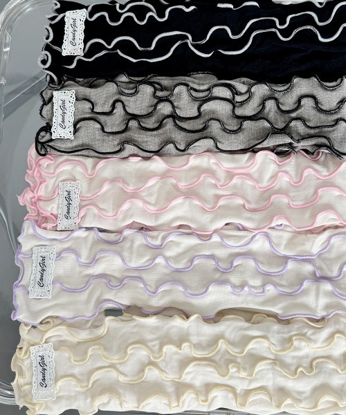 VIVID LADY（ビビッドレディー）の「配色 メロウ ロングソックス（ソックス/靴下・レディース・ブラック/グレー/クリーム/ピンク/パープル・FREE）」の18枚目の写真