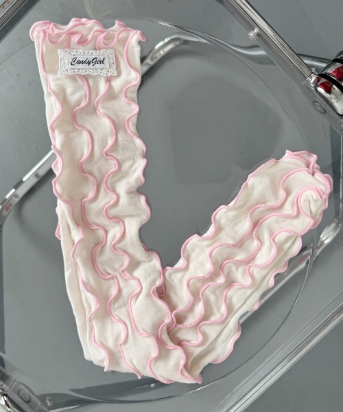 VIVID LADY（ビビッドレディー）の「配色 メロウ ロングソックス（ソックス/靴下・レディース・ブラック/グレー/クリーム/ピンク/パープル・FREE）」の20枚目の写真