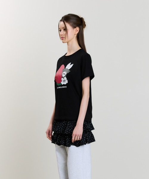 LUVISTRUE(ラヴイズトゥルー)の「SM STRAWBERRY RABBIT TEE(Tシャツ/カットソー・レディース・ホワイト/ブラック/ネイビー・FREE)」の14枚目の写真