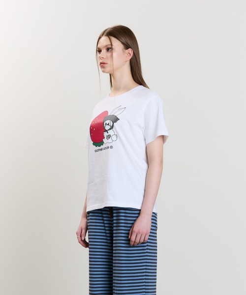 LUVISTRUE(ラヴイズトゥルー)の「SM STRAWBERRY RABBIT TEE(Tシャツ/カットソー・レディース・ホワイト/ブラック/ネイビー・FREE)」の17枚目の写真