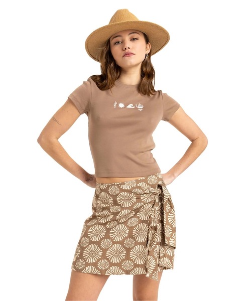 ROXY（ロキシー）の「SUMMER COCKTAIL/ロキシー総柄ラップスカート（スカート・レディース・ブラウン・SMALL/MEDIUM/X-SMALL）」の6枚目の写真