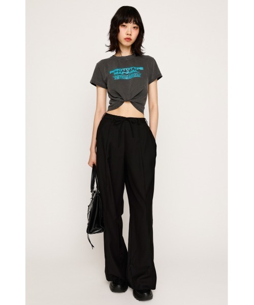 SLY(スライ)の「RELAX TUCK MANNISH PT リラックス タック マニッシュ パンツ(スラックス・レディース・ブラック/マルチ/杢グレー・1/2)」の5枚目の写真