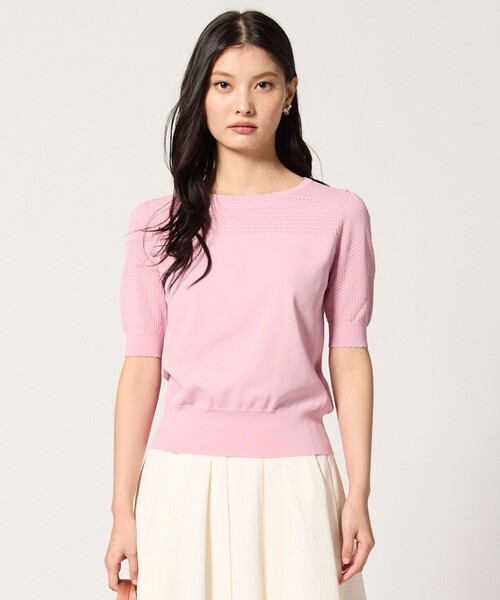 TOCCA（トッカ）の「MIST KNIT ニットプルオーバー（ニット/セーター・レディース・ネイビー系/アイボリー系/ピンク系・SMALL/MEDIUM）」の6枚目の写真