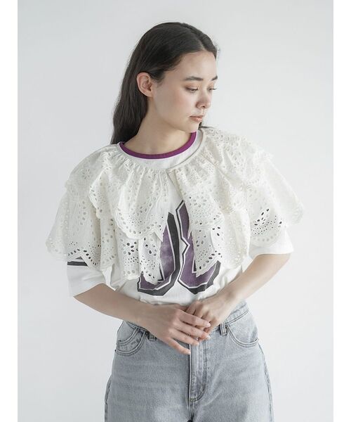 Cutwork lace layered Bolero レディース セール】Cutwork lace layered Bolero（その他トップス）｜FIKA