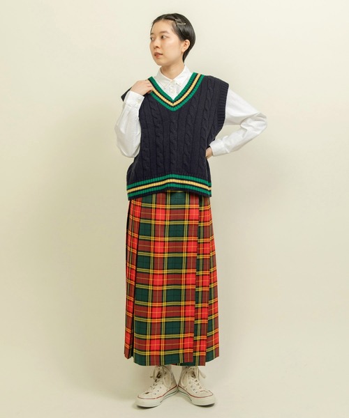 CHILD WOMAN(チャイルドウーマン)の「☆チルデンニットベスト(ベスト・レディース・アイボリー/ネイビー・FREE)」の12枚目の写真