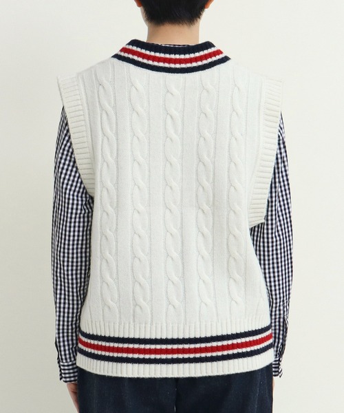 CHILD WOMAN(チャイルドウーマン)の「☆チルデンニットベスト(ベスト・レディース・アイボリー/ネイビー・FREE)」の19枚目の写真