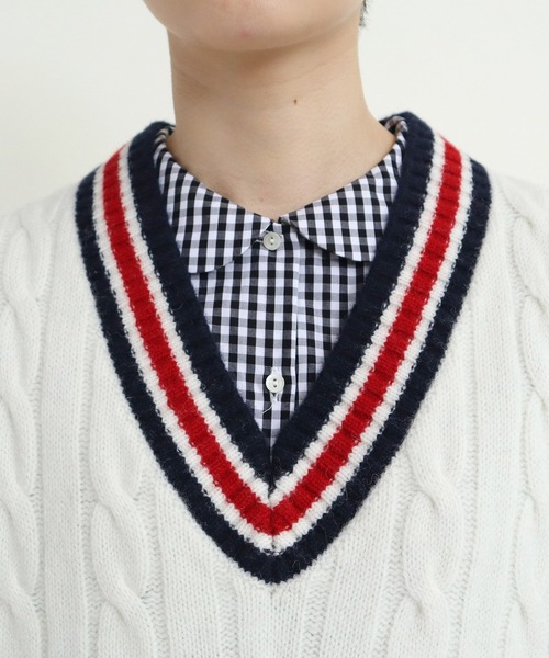 CHILD WOMAN(チャイルドウーマン)の「☆チルデンニットベスト(ベスト・レディース・アイボリー/ネイビー・FREE)」の20枚目の写真