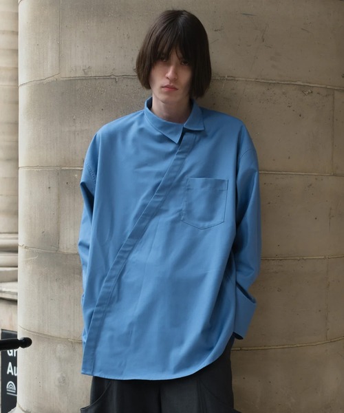 CONZ(コンズ)の「OVER SHIRT(シャツ/ブラウス・メンズ・ブルー/グレー・2/3)」の1枚目の写真