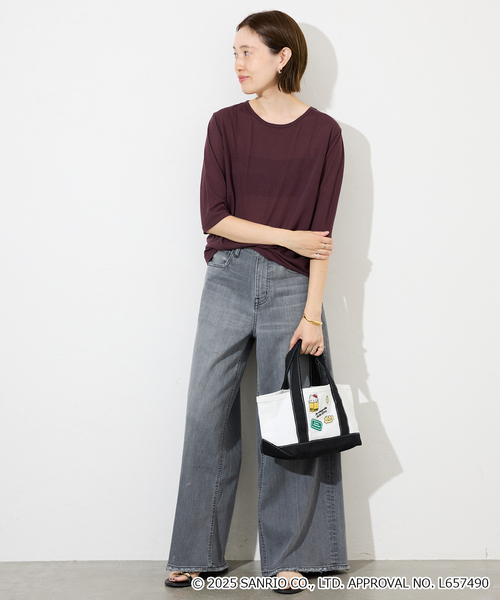 SLOBE IENA（スローブイエナ）の「《WEB限定/追加3》Hello Kitty ワッペンランチトートバック（クラッチバッグ・レディース・ブラック/カーキ・FREE）」の3枚目の写真