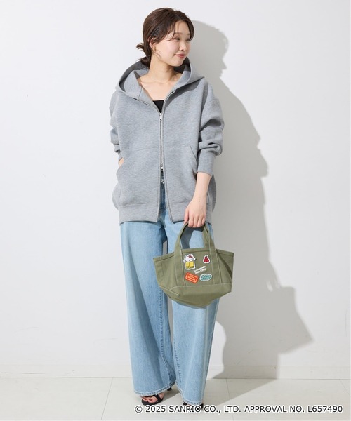 SLOBE IENA（スローブイエナ）の「《WEB限定/追加3》Hello Kitty ワッペンランチトートバック（クラッチバッグ・レディース・ブラック/カーキ・FREE）」の12枚目の写真