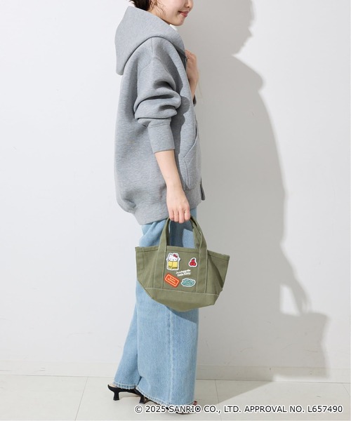 SLOBE IENA（スローブイエナ）の「《WEB限定/追加3》Hello Kitty ワッペンランチトートバック（クラッチバッグ・レディース・ブラック/カーキ・FREE）」の13枚目の写真