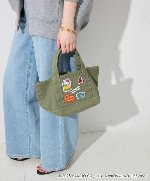 SLOBE IENA（スローブイエナ）の「《WEB限定/追加3》Hello Kitty ワッペンランチトートバック（クラッチバッグ・レディース・ブラック/カーキ・FREE）」の15枚目の写真