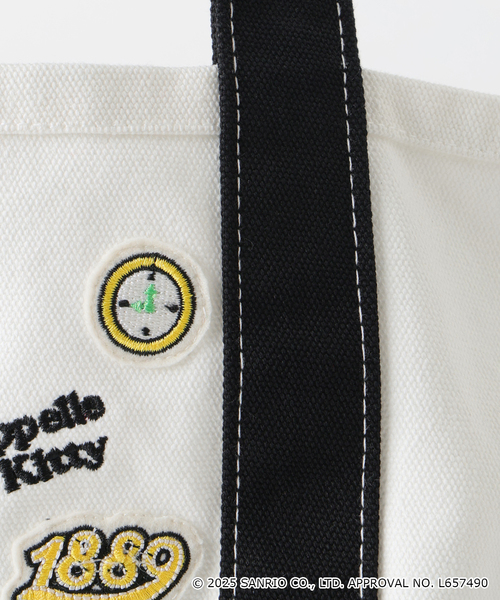 SLOBE IENA（スローブイエナ）の「《WEB限定/追加3》Hello Kitty ワッペンランチトートバック（クラッチバッグ・レディース・ブラック/カーキ・FREE）」の21枚目の写真