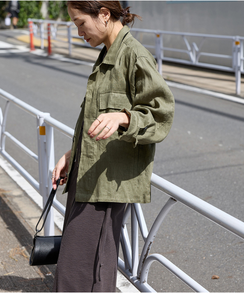 追加3》リネンミリタリージャケット（ミリタリージャケット）｜JOURNAL