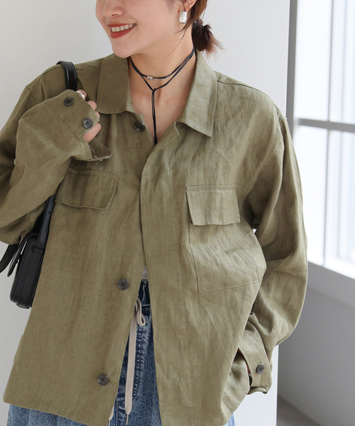 追加3》リネンミリタリージャケット（ミリタリージャケット）｜JOURNAL