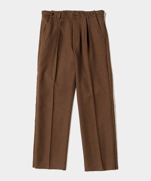meanswhile(ミーンズワイル)の「Side Zip Polyester Slacks(スラックス・メンズ・ブラウン/ブラック・2(M)/3(L)/1(S))」の2枚目の写真