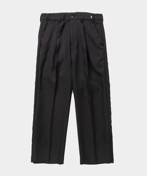 meanswhile(ミーンズワイル)の「Side Zip Polyester Slacks(スラックス・メンズ・ブラウン/ブラック・2(M)/3(L)/1(S))」の1枚目の写真