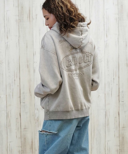 DC（ディーシー）の「DC/ディーシー 裏起毛パーカー LPO254308（パーカー・レディース・ベージュ/スミクロ/グレー/ミント・L/M）」の3枚目の写真