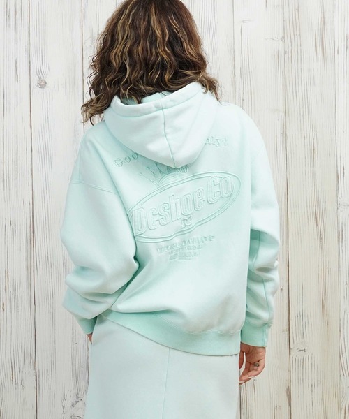 DC（ディーシー）の「DC/ディーシー 裏起毛パーカー LPO254308（パーカー・レディース・ベージュ/スミクロ/グレー/ミント・L/M）」の4枚目の写真