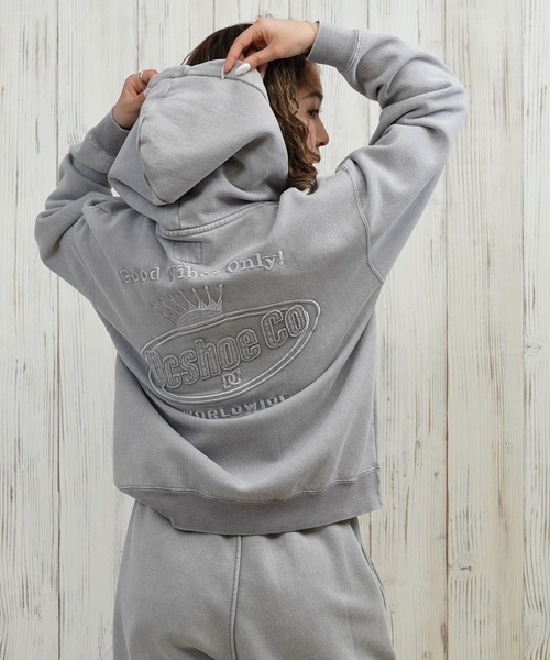 DC（ディーシー）の「DC/ディーシー 裏起毛パーカー LPO254308（パーカー・レディース・ベージュ/スミクロ/グレー/ミント・L/M）」の11枚目の写真