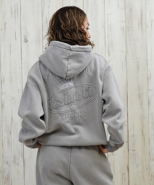 DC（ディーシー）の「DC/ディーシー 裏起毛パーカー LPO254308（パーカー・レディース・ベージュ/スミクロ/グレー/ミント・L/M）」の12枚目の写真