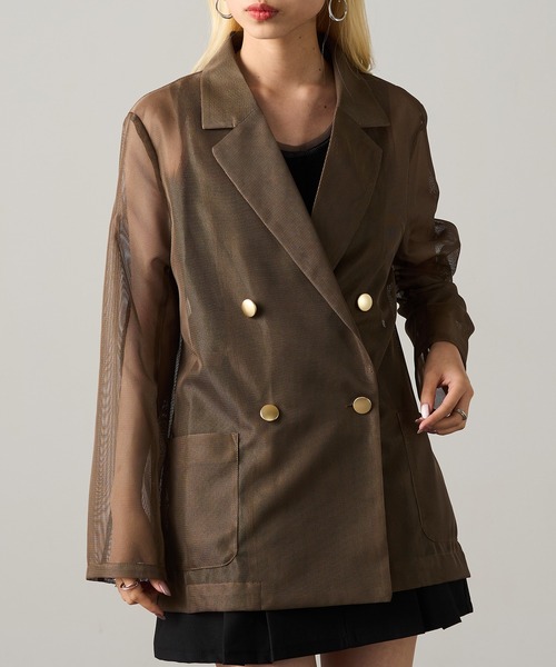 セール】【MAGASIN DE MODE Onjna】メッシュテーラード
