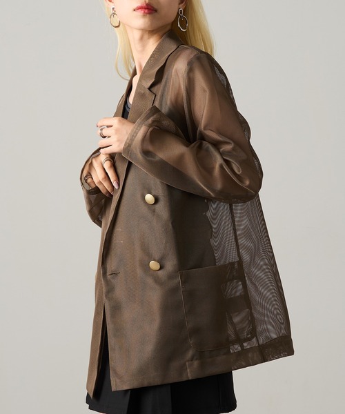 セール】【MAGASIN DE MODE Onjna】メッシュテーラード