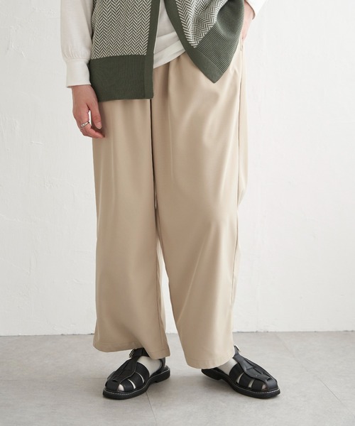 VENCEEXCHANGE(ヴァンスエクスチェンジ)の「フロントタックワイドパンツ(その他パンツ・レディース・ベージュ・M/L)」の1枚目の写真