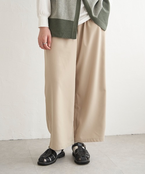 VENCEEXCHANGE(ヴァンスエクスチェンジ)の「フロントタックワイドパンツ(その他パンツ・レディース・ベージュ・M/L)」の3枚目の写真