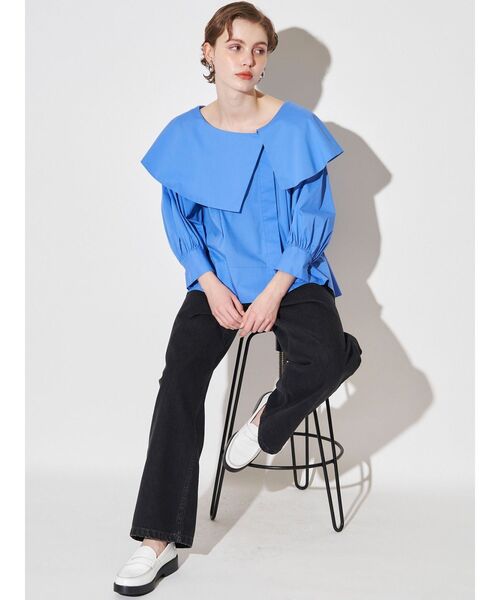 ELENDEEK（エレンディーク）の「マルチネックブラウス【セットアップ対応】（シャツ/ブラウス・レディース・ブラック/オフホワイト/ブルー・FREE）」の20枚目の写真