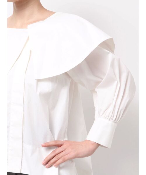 ELENDEEK（エレンディーク）の「マルチネックブラウス【セットアップ対応】（シャツ/ブラウス・レディース・ブラック/オフホワイト/ブルー・FREE）」の10枚目の写真