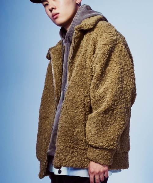 Kappa（カッパ）の「ボアフリースジャケット（その他アウター・メンズ・ブラウン系その他/ブラック・X-LARGE/LARGE/MEDIUM）」の2枚目の写真