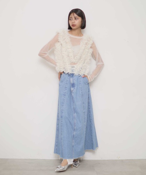 VIOLETTA(ヴィオレッタ)の「ギャザーフリルチュールシアートップス(その他トップス・レディース・ブラウン/ブラック/オフホワイト・FREE)」の12枚目の写真