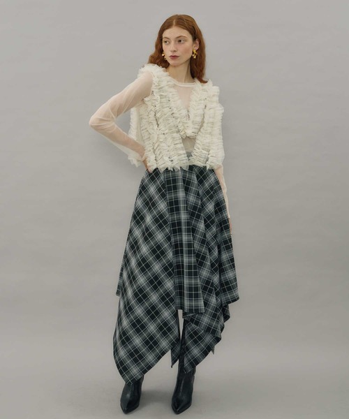 VIOLETTA(ヴィオレッタ)の「ギャザーフリルチュールシアートップス(その他トップス・レディース・ブラウン/ブラック/オフホワイト・FREE)」の7枚目の写真