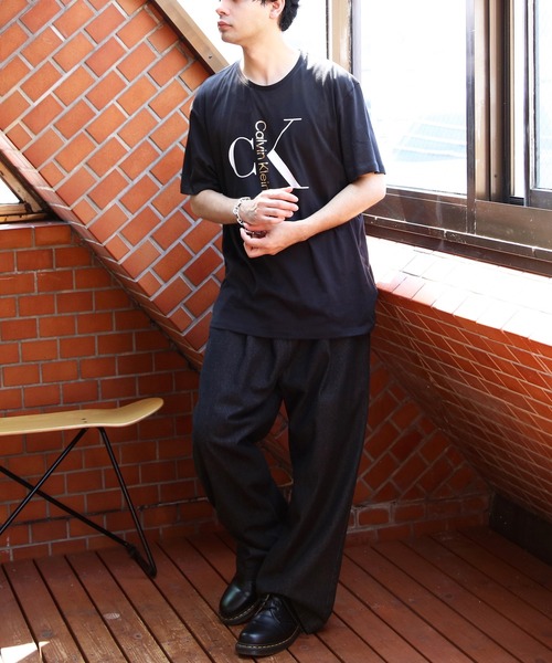 Calvin Klein(カルバン・クライン)の「Calvin Klein モノグラム半袖Tシャツ(Tシャツ/カットソー・メンズ・ホワイト系その他/ブラック・SMALL/MEDIUM/LARGE/X-LARGE)」の6枚目の写真
